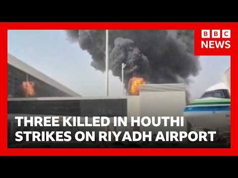 Saudi nationals killed as Iran-backed Houthis in Yemen step up airport attacks | BBC News