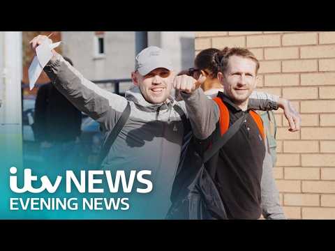 Prisoners celebrate first wave of early release scheme – Watch Thursday’s ITV Evening News