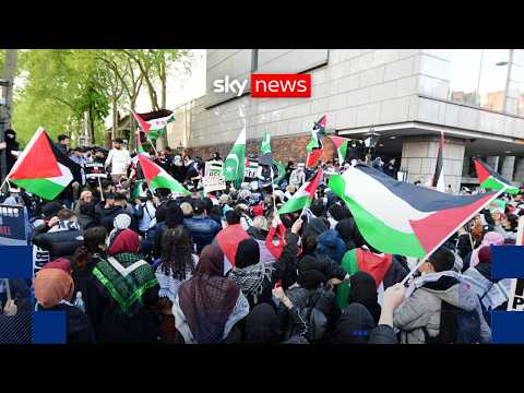 Pro-Palestine march in London marking three years of war in Gaza