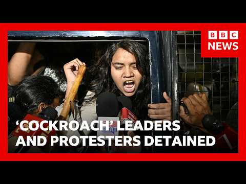 ‘Cockroach’ leaders and hundreds of protesters detained in Delhi | BBC News
