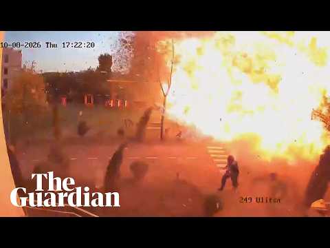 Man narrowly escapes drone strike on playground in Kyiv