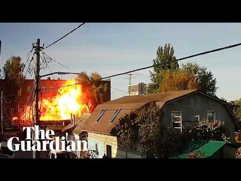 CCTV captures moment Russian drone hits Kyiv school