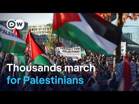 Thousands rally against Germany’s support for Israel | DW News