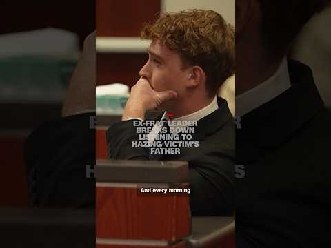 Ex-frat leader breaks down listening to hazing victim’s father