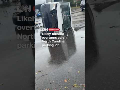 Likely tornado overturns cars in North Carolina parking lot
