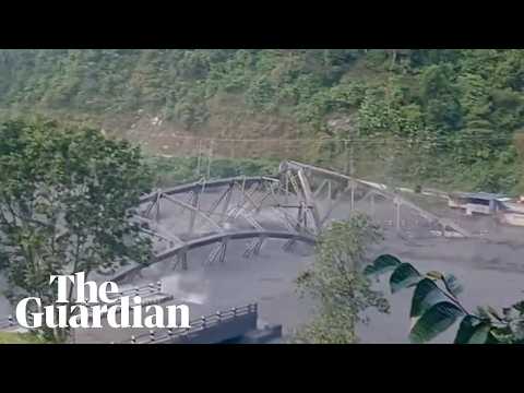 Floods demolish bridge in central Nepal