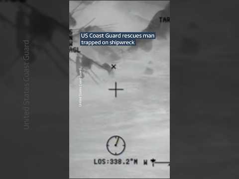 US Coast Guard rescues man trapped on shipwreck