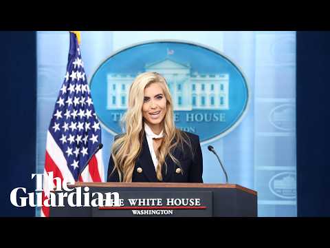 Katie Zacharia holds first briefing as Trump’s White House press secretary – watch live