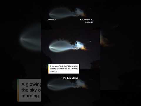 SpaceX launch creates glowing ‘jellyfish’ plume over Florida