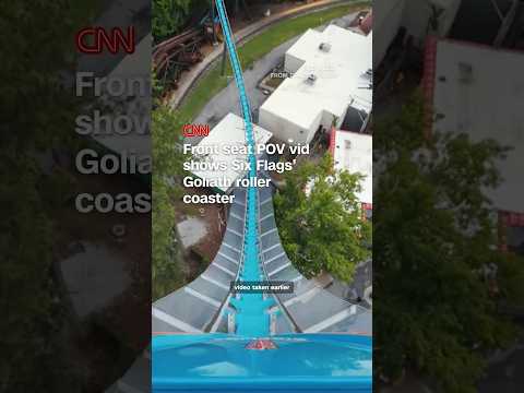 Front seat POV vid shows Six Flags’ Goliath roller coaster