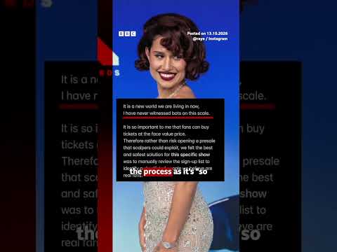 Raye hits back at ticket touts who ‘overwhelmed’ sign-up for London show. #Raye #London #BBCNews