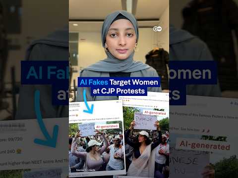 AI fakes target women at CJP protests | DW News