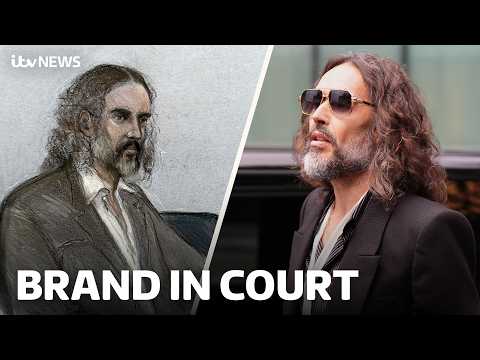 What happened on the first day of Russell Brand’s rape trial?