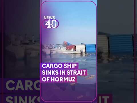 Cargo ship carrying over 2,500 containers sinks in the Strait of Hormuz