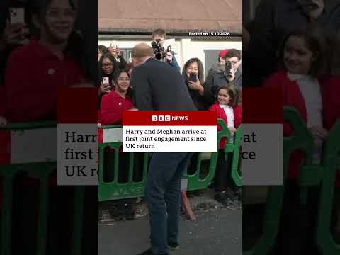 Harry and Meghan attend first joint engagement since UK return. #BBCNews