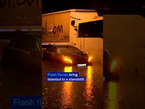 Heavy rain triggers flash floods across Istanbul | DW News