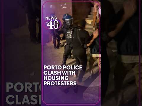Police clash with housing activists in Porto as protest turns violent