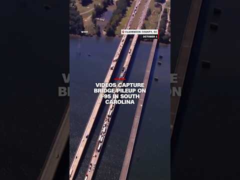Videos capture bridge pileup on I-95 in South Carolina