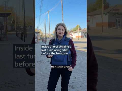 The eastern Ukrainian city of Izium is one of the last functioning cities close to the frontline.