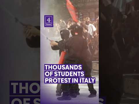Thousands of students take part in nationwide protests across Italy