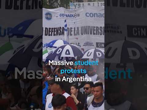 Massive university march in Buenos Aires protests Milei’s education budget cuts | DW NEWS