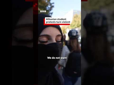 Albania’s anti-government student protests turn violent. #BBCNews