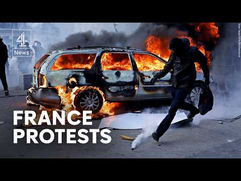 Tens of thousands protest across France in day of rage and fire