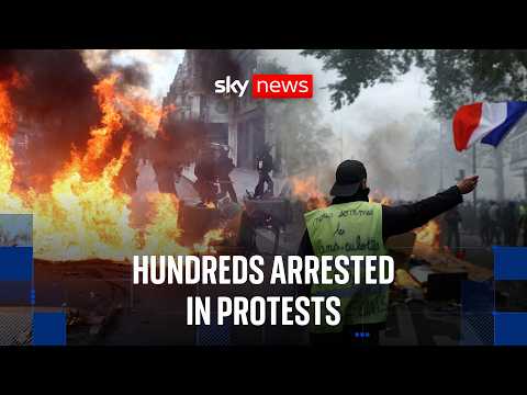 Hundreds arrested in France as violent cost of living protests spread nationwide