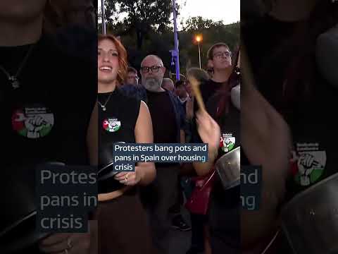 Protesters bang pots and pans in Spain over housing crisis