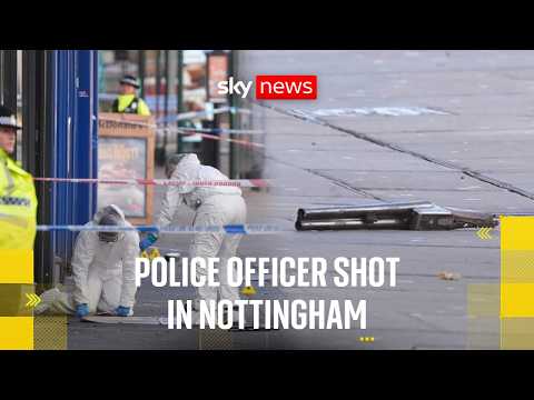 Hunt for two suspects after Nottingham police officer shot