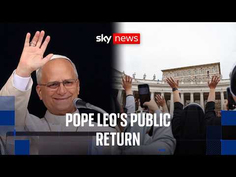 Pope Leo makes first public appearance after lung cancer surgery