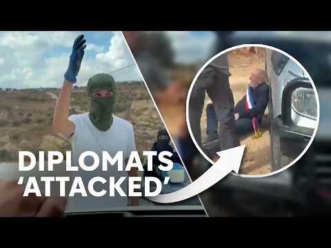 Palestinians, journalists and diplomats ‘attacked’ by Israeli settlers in West Bank
