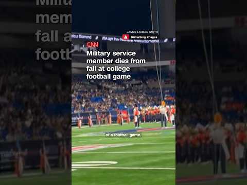 Military service member dies from fall at college football game