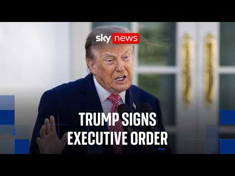 Special guest joins Trump in signing executive order