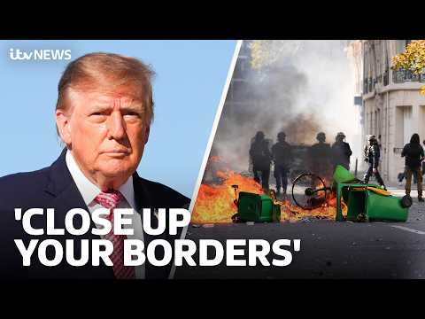 Watch as Donald Trump blames immigration for unrest in France
