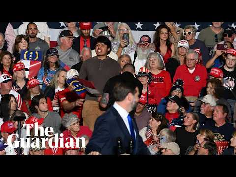 Protester yells ‘release the Epstein files’ at JD Vance rally