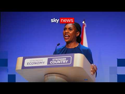 Kemi Badenoch delivers speech in Westminster