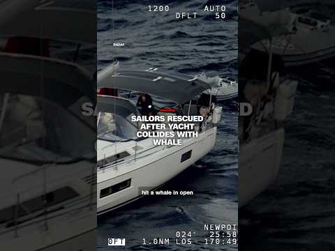 Sailors rescued after yacht collides with whale