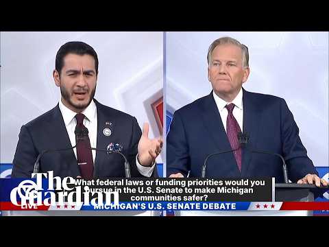 ‘That is quite beneath you’: candidates in Michigan Senate race clash over Iran war