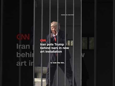 Iran puts Trump behind bars in new art installation