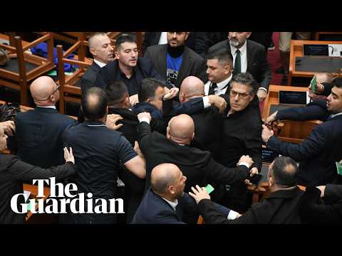 Scuffle breaks out in Albanian parliament over student protests