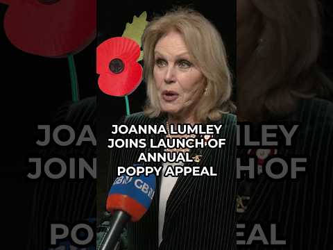 Joanna Lumley speaks with GB News at the launch of the Royal British Legion poppy appeal