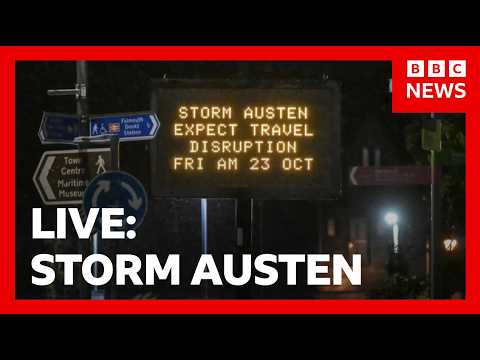 LIVE: Storm Austen leaves thousands without power as it sweeps across parts of the UK | BBC News