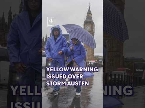 Yellow weather warning issued as Storm Austen batters UK