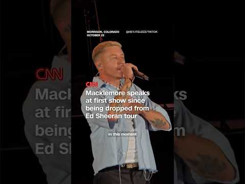 Macklemore speaks at first show since being dropped from Ed Sheeran tour