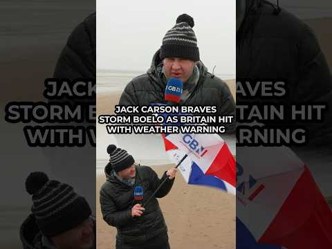 Britain hit by Storm Boelo as GB News reporter demonstrates official umbrella