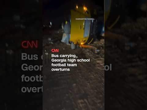 Bus carrying Georgia high school football team overturns
