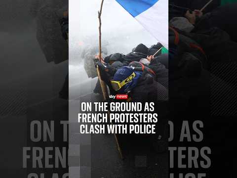 On the ground as French protesters clash with police
