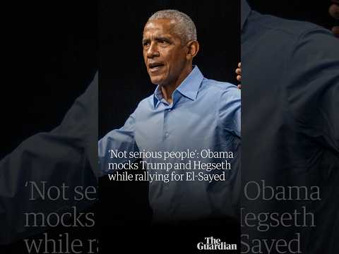 Obama mocks Trump and Hegseth while rallying for El-Sayed: ‘Not serious people’