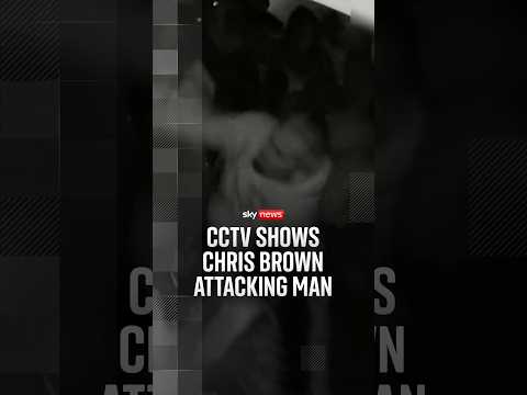 CCTV shows Chris Brown attacking man with bottle